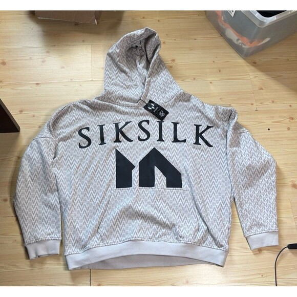 Brand New Messi x Siksilk Monogram Print Oversized Hoodie Sweatshirt Size 2XL - Picture 1 of 10
